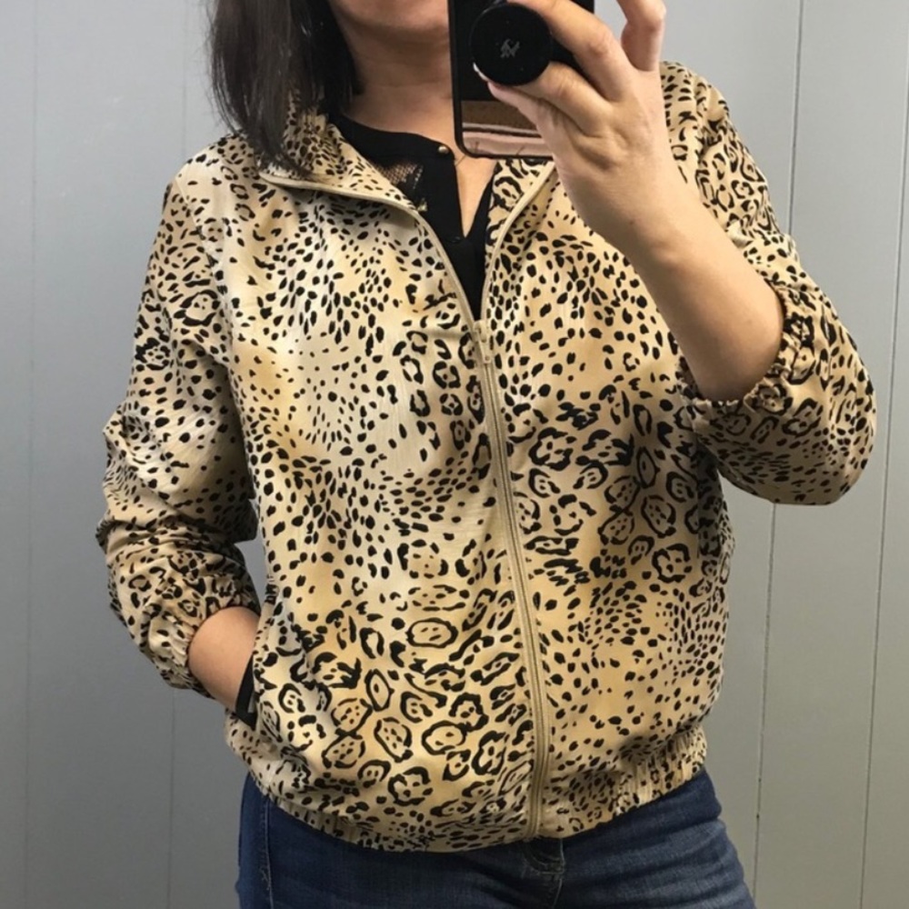 Leopard Print Track Jacket - image 2